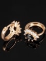 thumb Fashion Zircon Champagne Gold Plated Earrings 2