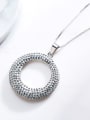 thumb Simple austrian Crystals Hollow Round Necklace 2