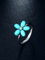 thumb Fashion Turquoise Flowery Ring 0