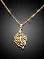 thumb Delicate Gold Plated Leaf Shaped Necklace 1