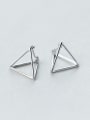 thumb Delicate Triangle Shaped S925 Silver Stud Earrings 0