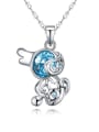 thumb Personalized Little Dog Pendant austrian Crystal Alloy Necklace 4