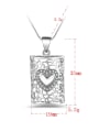 thumb Retro style Heart Hollow Pendant Copper Necklace 3