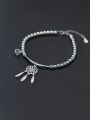 thumb 925 Sterling Silver With Platinum Plated Simplistic Irregular Bracelets 0