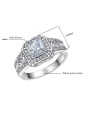 thumb Fashion Square Cubic AAA Zirconias Copper Ring 2