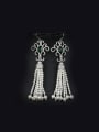 thumb Retro Semi-Precious Stones Tassel drop earring 1