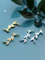 thumb 925 Sterling Silver With Gold Plated Simplistic Leaf Charms 2
