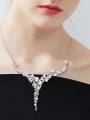 thumb Fashion Elegant Artificial Pearls Zircon Necklace 1
