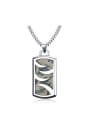 thumb Fashionable Square Shaped Glue Titanium Pendant 0