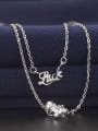 thumb Double Chain Flower Necklace 1