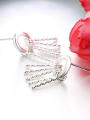 thumb Simple 925 Silver Short Tassels Stud Earrings 1