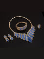 thumb Alloy Imitation-gold Plated Ethnic style Stones Four Pieces Jewelry Set 1