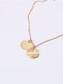 thumb Titanium With Gold Plated Simplistic Smooth Round Necklaces 0