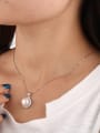 thumb Freshwater Pearl Zircon Round Necklace 1