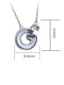 thumb 925 Sterling Silver With  Shell Simplistic Round Necklaces 2