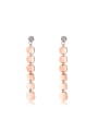 thumb Fashion Little Rounds Rose Gold Plated Drop Earrings 0