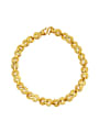 thumb Copper Alloy 23K Gold Plated Classical Stamp Bracelet 0
