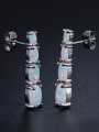 thumb Western Style Blue Opal Stud Earrings 1