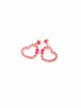 thumb 925 Sterling Silver Earpins Ruby Love Heart 18K Rose Gold Plated  stud Earring 0