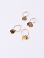 thumb Titanium With Gold Plated Simplistic Round Clip On Earrings 3