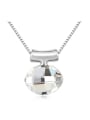 thumb Simple Oval austrian Crystal Pendant Necklace 0