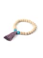 thumb Simple Wooden Beads Creative Tassel Bracelet 3
