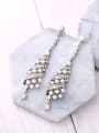 thumb Elegant Artificial Pearls Long Fashion Drop Earrings 2