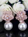 thumb Snowflake Shell Pearls Cluster earring 1