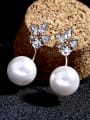 thumb Personality Temperament Fashionable Artificial Pearls Stud Earrings 1