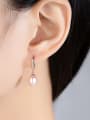 thumb Sterling Silver classic natural freshwater pearl earrings 1