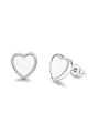 thumb Women All-match Heart Shaped Acrylic Stud Earrings 0