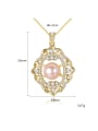 thumb Sterling Silver 18K gold micro inlaid 3A zircon jewelry necklace 3