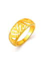 thumb Personality 24K Gold Plated Hollow Design Copper Ring 0