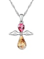 thumb Fashion Water Drop austrian Crystals Angel Pendant Alloy Necklace 1