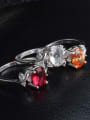 thumb Shining AAA Zircons Silver Plated Copper Ring 2