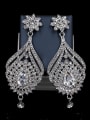 thumb Glass Rhinestones Exaggerated Two Pieces Jewelry Set 3