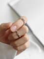 thumb Sterling silver leaf love twist joint ring tail ring 4