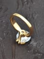 thumb Simple Gold Plated Cubic Zircon Copper Ring 3