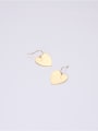 thumb Titanium With Gold Plated Simplistic Heart Chandelier Earrings 3