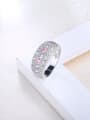 thumb Exquisite White Gold Plated Zircon Geometric Ring 2