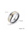 thumb Tungsten With Gold Plated Simplistic Geometric Rings 2