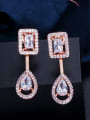 thumb Copper With Cubic Zirconia  Luxury Water Drop Stud Earrings 2