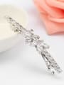 thumb Fashion Marquise zircon-studded Leaf Copper Hairpin 2