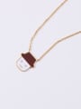 thumb Titanium With Gold Plated Cute Doll Ice Cream  Necklaces 2
