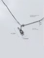 thumb 925 Sterling Silver With Antique Silver Plated Cute Animal Rabbit Necklaces 3