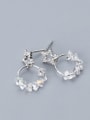 thumb 925 Sterling Silver With  Cubic Zirconia  Fashion Round Drop Earrings 1
