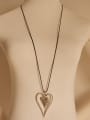 thumb Antique Silver Plated Heart Shaped Necklace 1