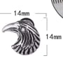 thumb Stainless Steel With Antique Silver Plated Trendy Animal eagle Stud Earrings 2