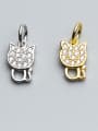 thumb 925 Sterling Silver With 18k Gold Plated Cute Cat Charms 0
