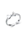 thumb Butterfly Bow Popular Silver Women Opening Ring 0